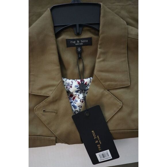 Rag & Bone WAW22P2008 Women's Sz XS Dark Khaki Cropped Jessie Shirt Jacket $525 - Picture 12 of 12